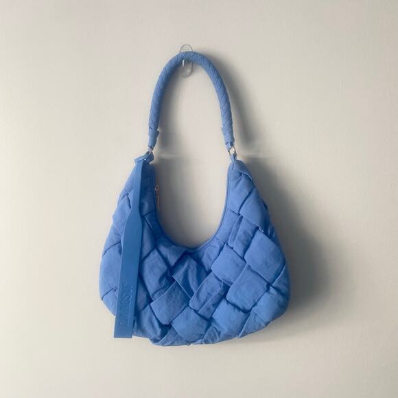Jason Wu Dylan Woven Nylon Hobo Shoulder Bag in Vista Blue - Picture 1 of 8